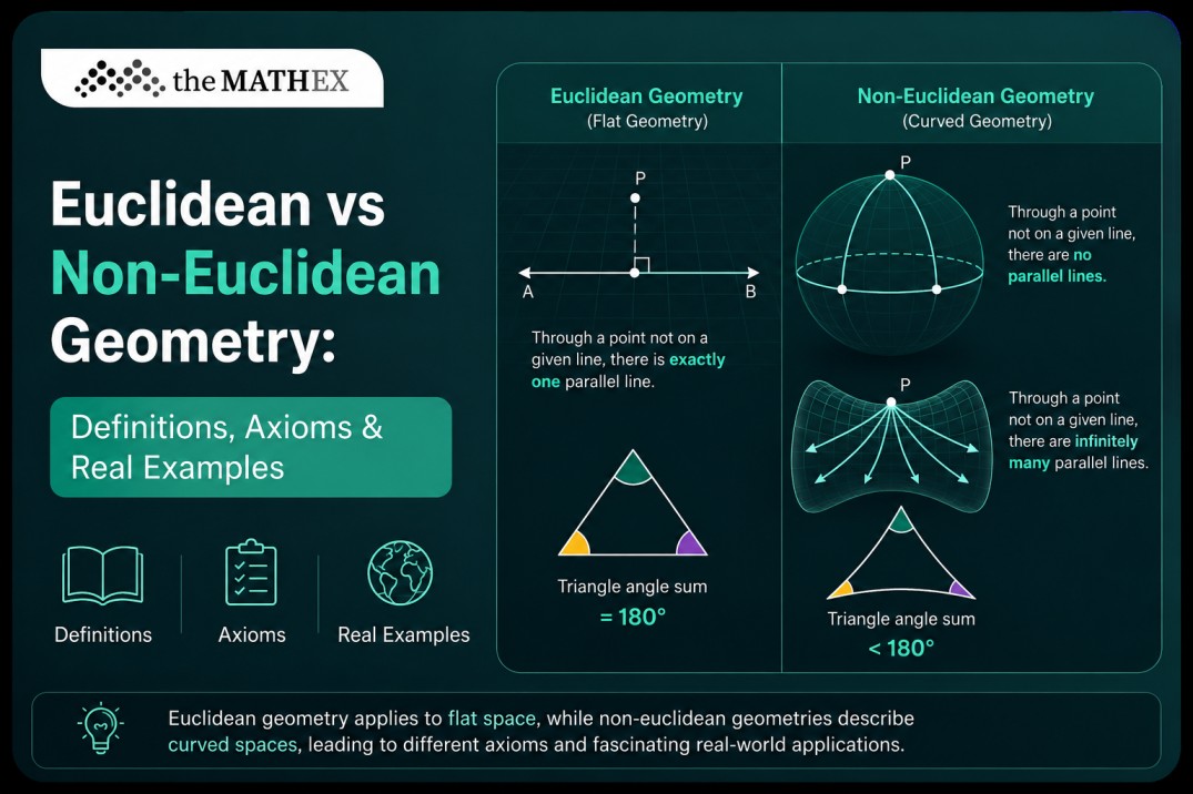 Euclidean vs Non-Euclidean Geometry: Definitions, Axioms & Real Examples